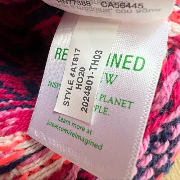 J Crew New Women Cotton Allover Fair Isle Crewneck Pullover Sweater NWT - Picture 12 of 14